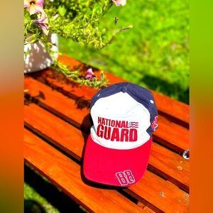 VTG  Dale Earnhardt Jr.& National Guard Red White & Blue Adjustable SnapBack Hat